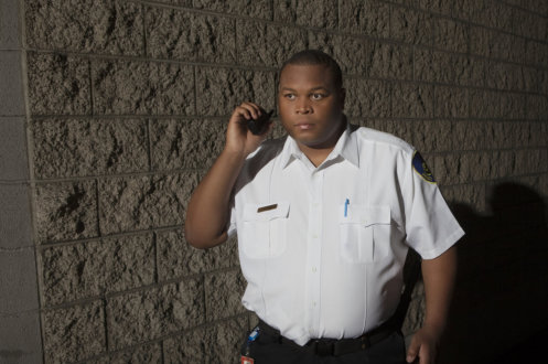 adult man doing security check