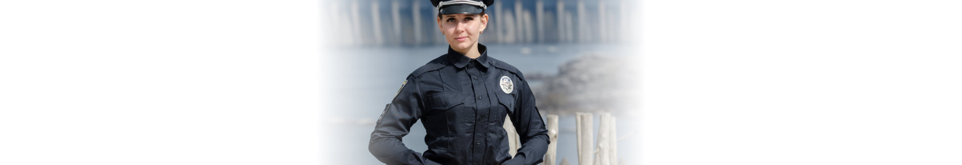 female security smiling